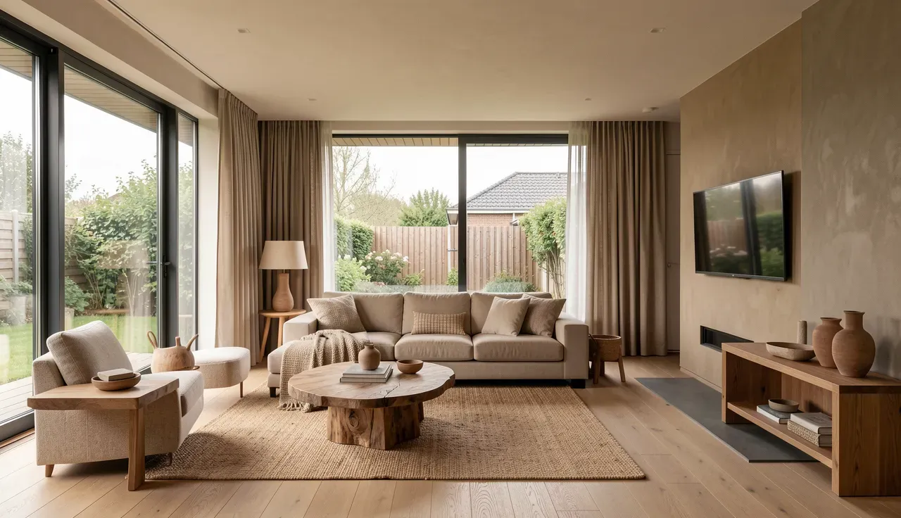 Sfeervol interieur met daglicht in een door Studio Havik ontworpen woning